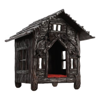 Black Forest Style Carved Oak Dog Kennel, 1850 For Sale