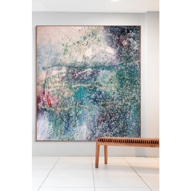 Abstract Contemporary Abstract Oil on Canvas "New Balance" by Reiner Heidorn For Sale - Image 3 of 6