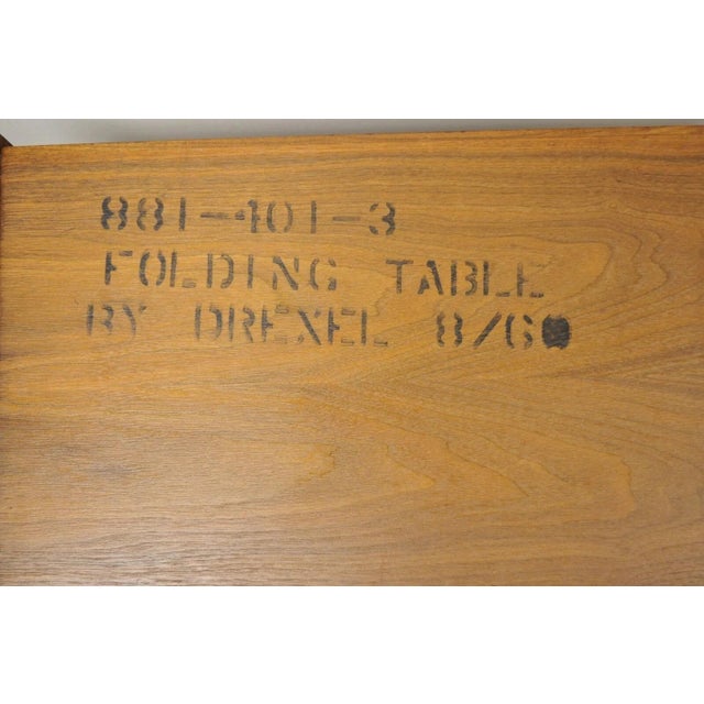 Stewart MacDougall Kipp Stewart Drexel Walnut Folding Campaign Table (A) For Sale - Image 12 of 12