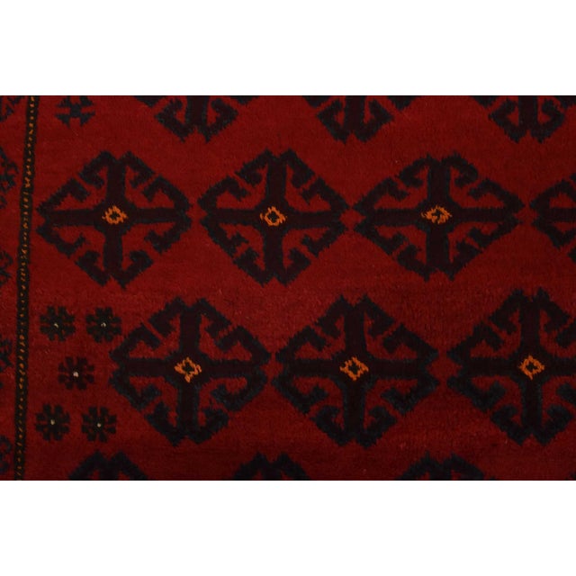 Baloch Runner 5’4” X 12’8” Red Wool Vintage Tribal Hand-Knotted Rug For Sale - Image 9 of 13