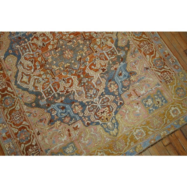 Early 20th Century Antique Persian Bakhtiari Square Rug - 4'10" x 6'5" For Sale - Image 5 of 9
