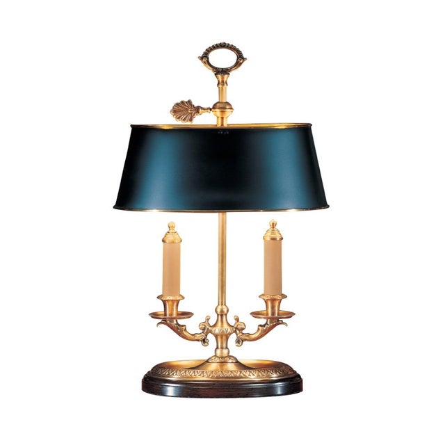 Contemporary Wildwood Brass Candle Table Lamp For Sale - Image 3 of 3