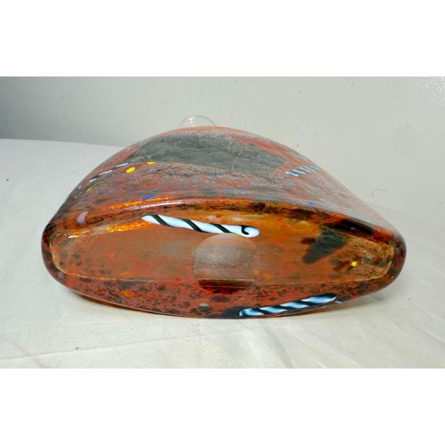Vintage Kosta Boda Satellite Signed Bertil Vallien Red Bottle Vase Sculpture For Sale - Image 14 of 14
