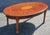 Late 20th Century Late 20th Century Bookmatched Mahogany and Satinwood Inlaid Style Coffee Table For Sale - Image 5 of 9