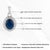 Late 20th Century Royal 2.43 Ct Oval Blue Sapphire & Diamond Halo Pendant by Carat&Her For Sale - Image 11 of 13