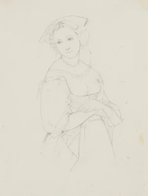 T. Weller, Young Italian, 19th-Century, Pencil