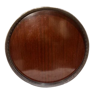 1950s Sheffield Silver Company Crescent Formica Round Serving Tray