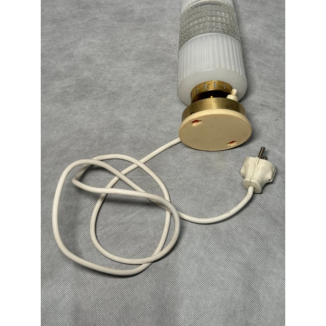 Mid-Century White Glass Lamp from Molecz, 1970s For Sale - Image 9 of 11