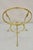 Vintage Italian Hollywood Regency Brass Swan Tripod Base 2 Tier Round Occasional Side Table (Does NOT include glass)....