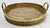 Vintage Gabriella Crespi Style Brass Rim Coiled Rattan Tray For Sale In Kansas City - Image 6 of 8