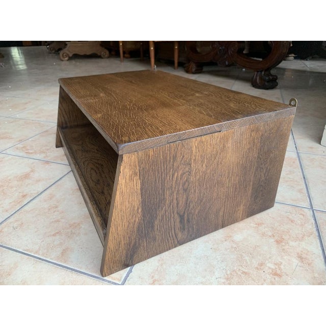 Spanish wall shelf made of massive oak with a pull-out shelf Shelf condition very good. Everything was cleaned of dust and...