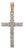 Lab Diamond Cross Pendant in Solid 14k Gold – 3mm Elegant Minimalist Jewelry For Sale