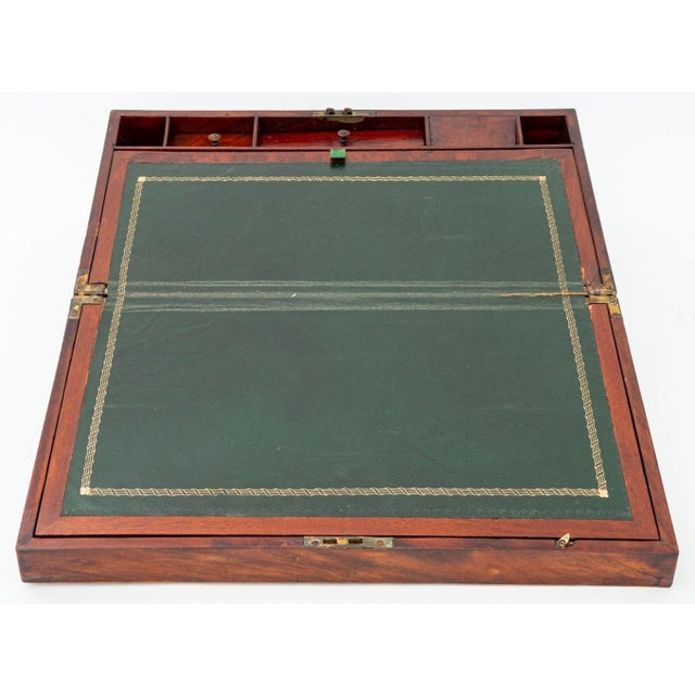 Wood American Marquetry Writing Box, 19th C. For Sale - Image 7 of 9