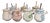 Chocolate Pots from Cerámicas Benlloch, Manises, Spain, 1970s, Set of 21 For Sale