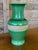 Textile Vintage Green Glazed Ceramic Vase With Natural Fiber Wrap For Sale - Image 7 of 11