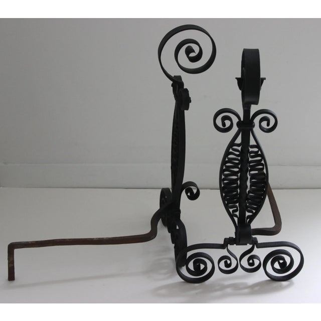 Set of Andirons in the Manner of Addison Mizner For Sale - Image 11 of 13