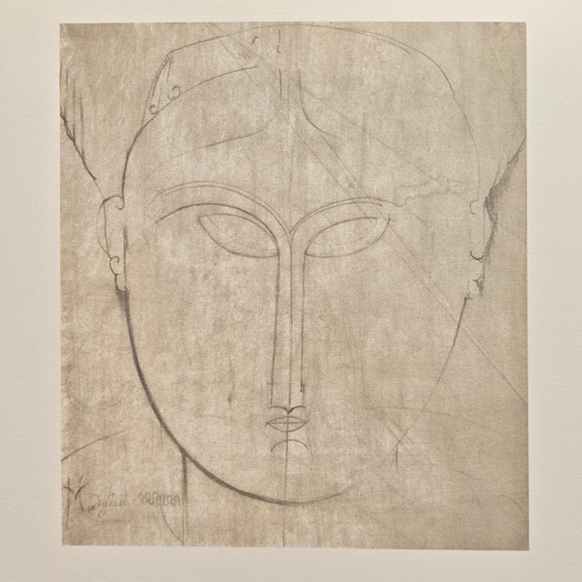A. Modigliani, Testa di Cariatide / Caryatid Head, Lithograph For Sale