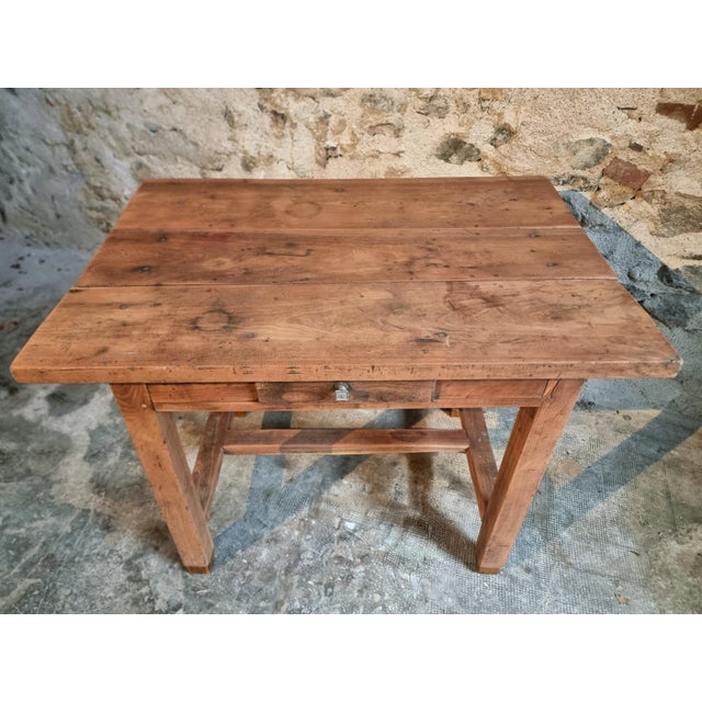 Antique French Cherrywood Worktable or Writing Desk, 19th Century For Sale - Image 6 of 15
