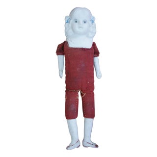 Antique Japanese Soft Body Bisque Baby Doll 7" For Sale