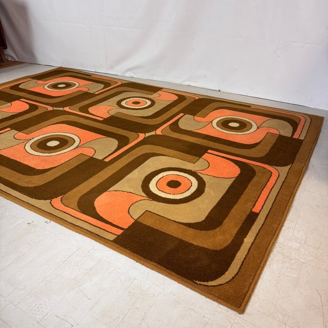 Hungarian Latex Rug by Ferenc Fekete for Farao, 1974 For Sale - Image 4 of 5