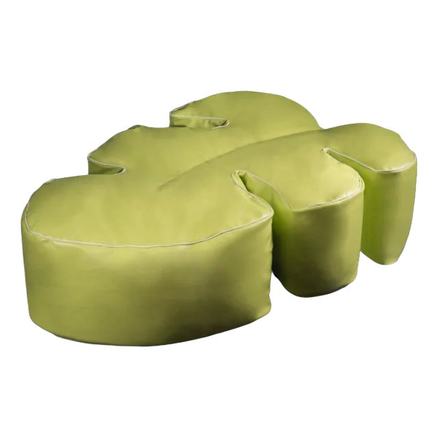 Italian Verde Philo Soft Pouf from VGnewtrend For Sale