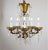 French Vintage Maison Jansen Gilt Brass and Crystal Chandelier For Sale - Image 3 of 13
