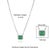 2.06 Ct Octagon Cut Emerald & Diamond Pendant Necklace in 925 Sterling Silver For Sale - Image 10 of 12