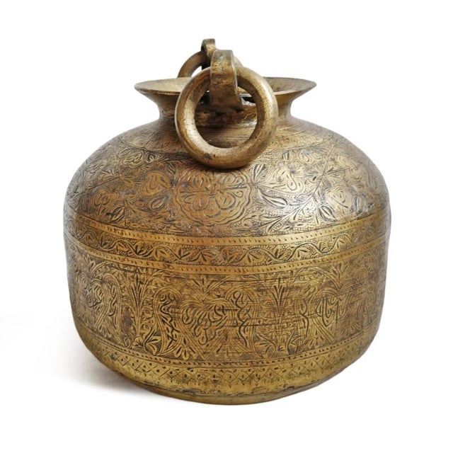 Antique Brass North India Water Vessel For Sale - Image 4 of 8