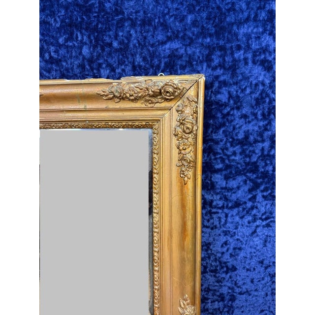 Empire Mirror in Wood and Gilded Stucco, 1810 For Sale - Image 4 of 13