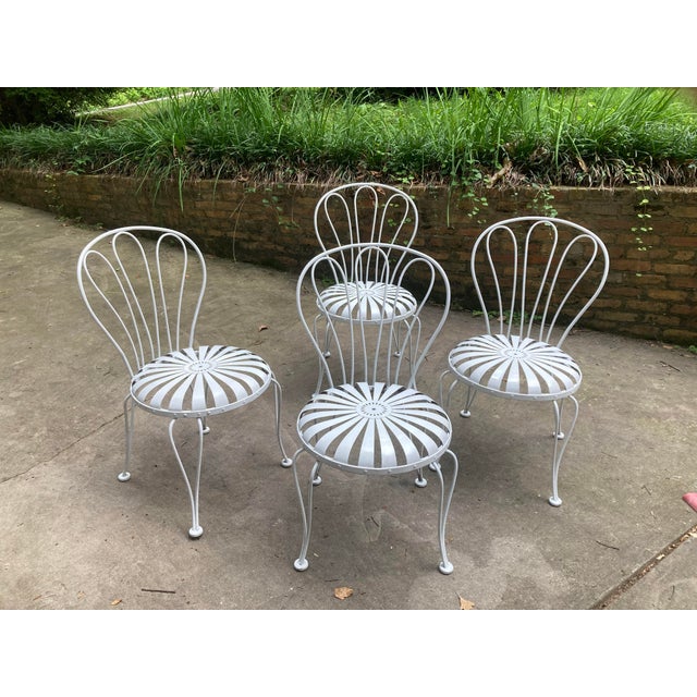 Vintage Francois Carre Garden Chairs Set of 4 Chairish