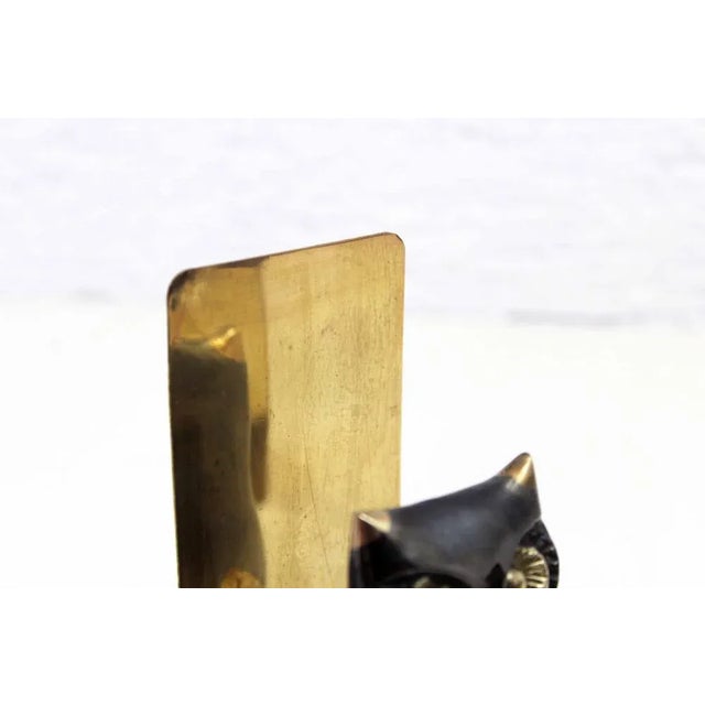 Mid-Century Modern Mid-Century Brass Owl Bookends, Set of 2 For Sale - Image 3 of 13