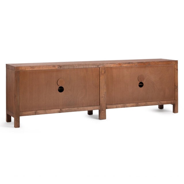 2020s Salvaged Diamond Parquet Sideboard Credenza For Sale - Image 5 of 7
