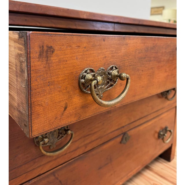 Antique Three Drawer Commode Chest For Sale - Image 10 of 11