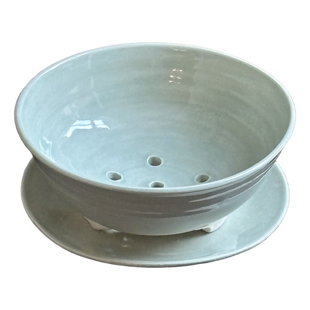 Handcrafted Studio Pottery Berry Colander For Sale