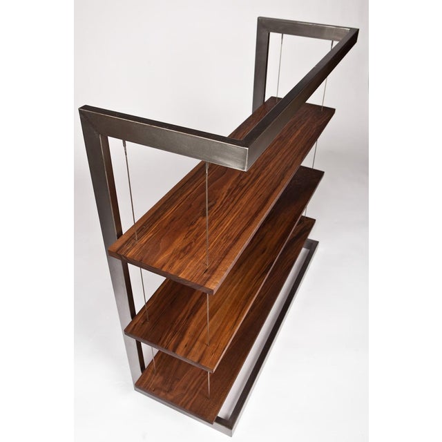 Contemporary Taylor Donsker Suspended Bookshelf (Walnut / Steel), Attributed For Sale - Image 3 of 6
