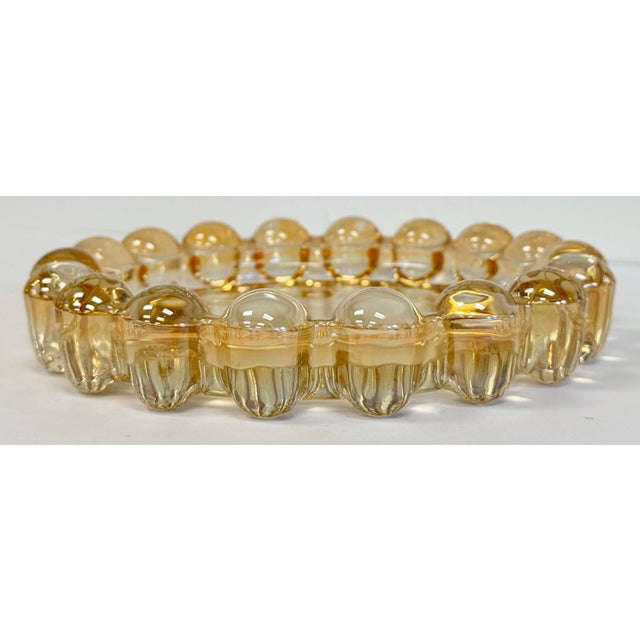 Vintage MCM Yellow Glass Boopie Bubble Catchall or Ashtray For Sale - Image 4 of 5