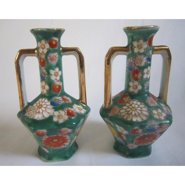 Miniature Japanese Vases, Pair For Sale - Image 4 of 5