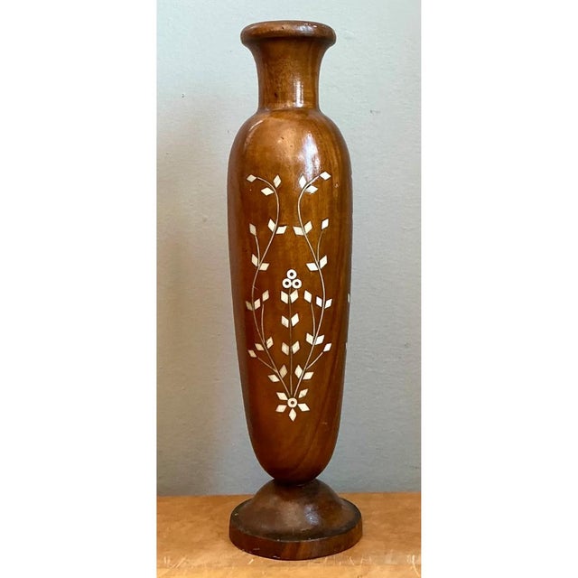 Vintage Mother of Pearl Inlay Vase For Sale In West Palm - Image 6 of 12
