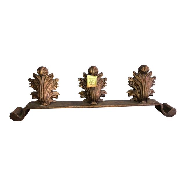 Late 20th Century Bronze Finish Iron Fireplace Front For Sale