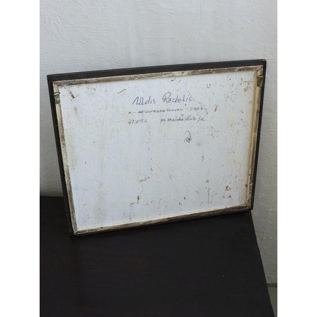 Plastic Uldis Rēdelis, Still Life with Red Vessel, 2005, Acrylic on Board For Sale - Image 7 of 9