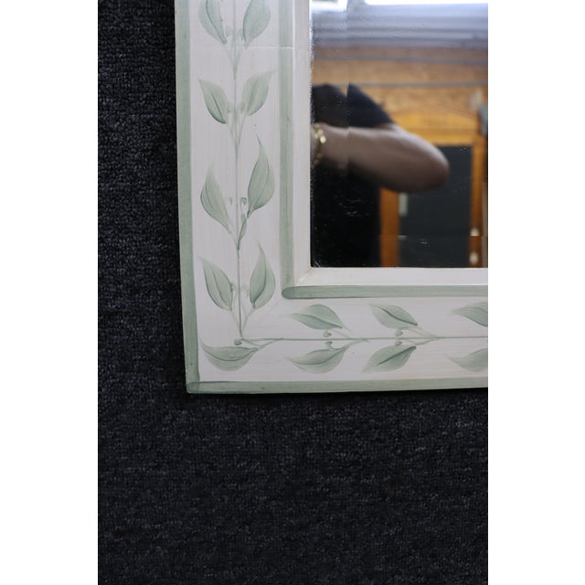 Late 20th Century Painted Botanical Mirror Attributed to the Kellogg Collection For Sale - Image 5 of 7