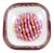 Vintage Murano Pink Yellow Blue White Aventurine Flecks Ribbons Italian Art Glass Mid Century Bowl For Sale