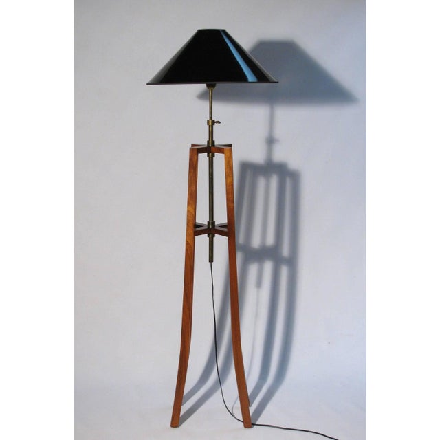 Mission Style Mahogany and Brass Floor Lamp Chairish