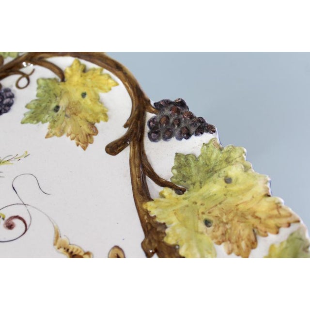 Hand-Decorated Porcelain Cake Stand from Ginori, Italy, 1800s For Sale - Image 10 of 14