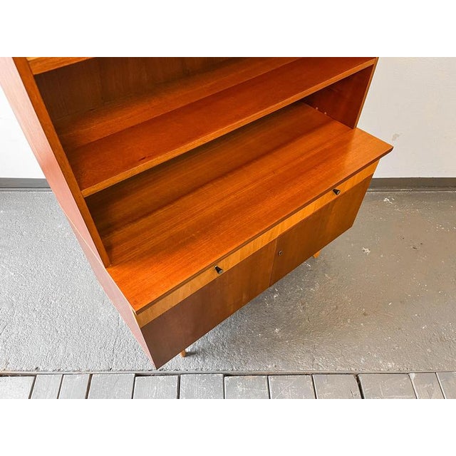 Cherry Bookcase with Display Case, 1960s For Sale - Image 13 of 18
