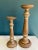 Contemporary Solid Turned Wood Pillar Candlesticks- Set of 2 For Sale - Image 3 of 7