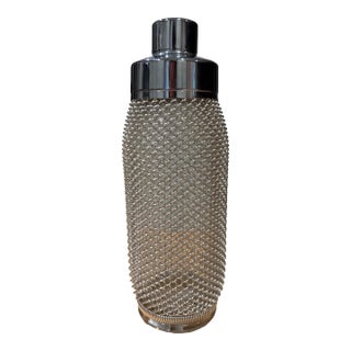 1960s Mid Century Modern Chrome and Glass Martini Shaker For Sale