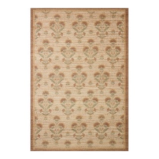 Chris Loves Julia x Loloi Rue Wheat / Sage 3'-6" x 5'-6" Accent Rug For Sale