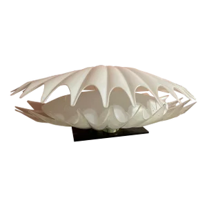 1970 Rougier Acrylic Shell Clam Lamp, Made in Canada