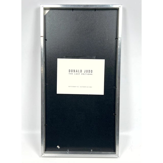 Donald Judd three vellum offset lithograph prints. "The Last Editions" refers to a posthumous exhibition of Donald Judd's...